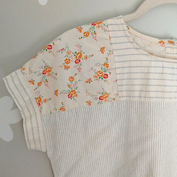 Madewell x The New Denim Project Patchwork Top In Railroad Stripe - Picture 7 of 15